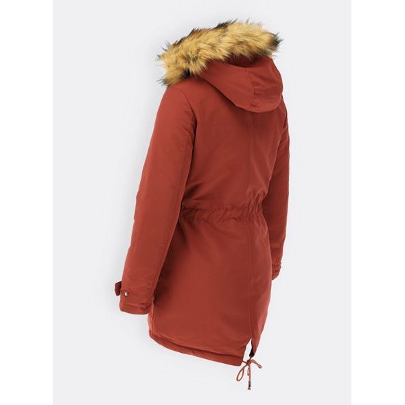 Dámská oboustranná zimní bunda skořicově černá