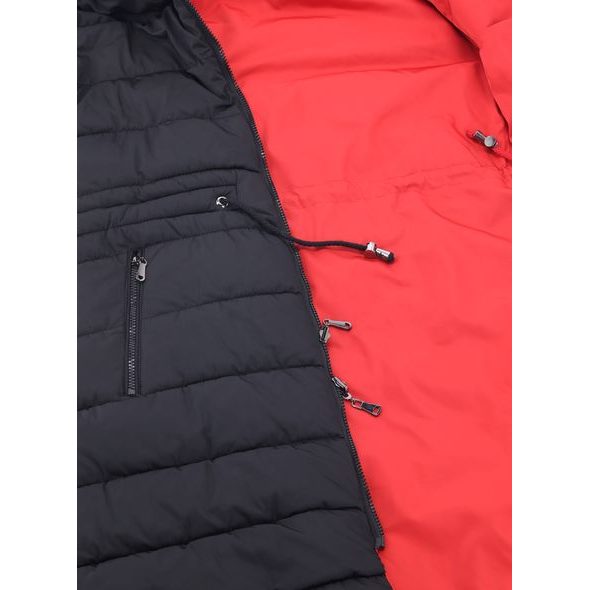 Dámská oboustranná bunda červeno-černá