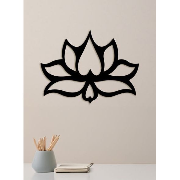 Dřevěný nástěnný obraz Flower LOTOS