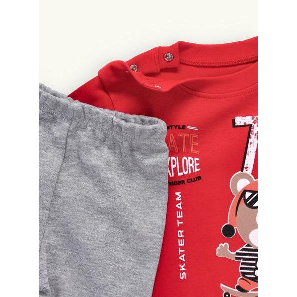 Dětská tepláková souprava SKATE MACKO červená