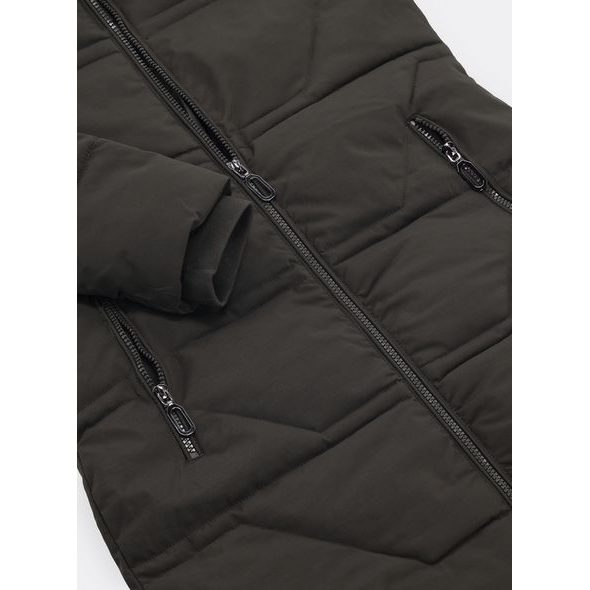 Dámska prešívaná bunda tmavozelená