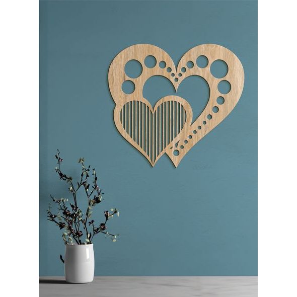 Dřevěný nástěnný obraz Srdce