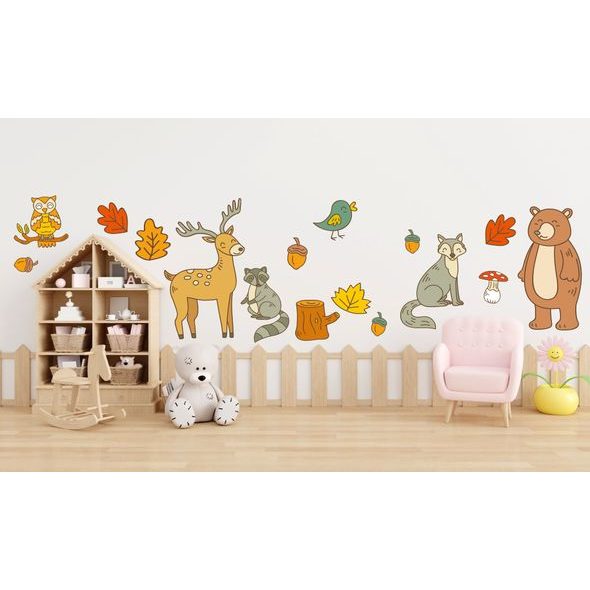 Zvieracia rodinka v lese