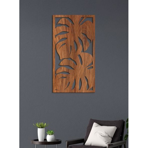 Dřevěný obrázek listí