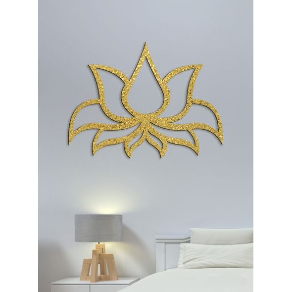 Dřevěný obraz Lotosový květ