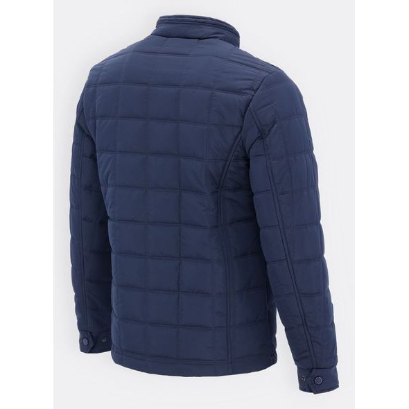 Pánska prechodná prešívaná bunda tmavomodrá