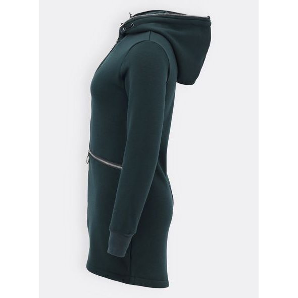 Tmavozelená dlhá dámska mikina