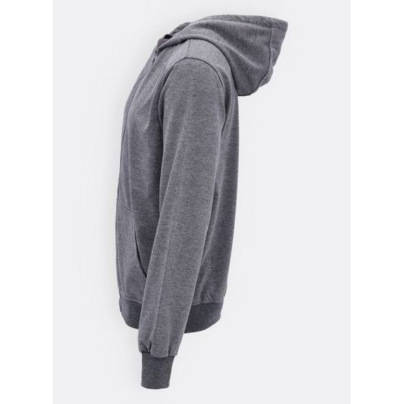 Pánská mikina s kapucí na zip grafitová