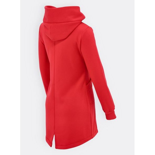 Červená dlhá dámska mikina