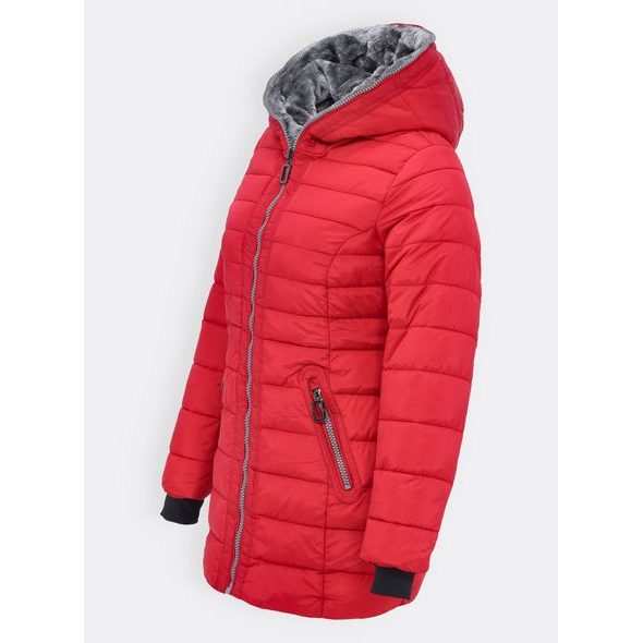 Dámská prošívaná bunda červená