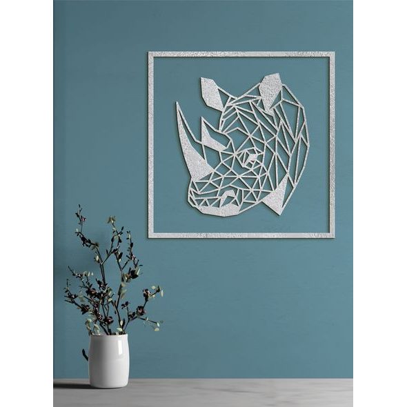 Dřevěný obraz nosorožce