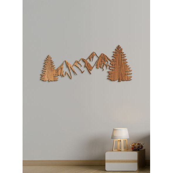 Dřevěná dekorace na zeď HORY