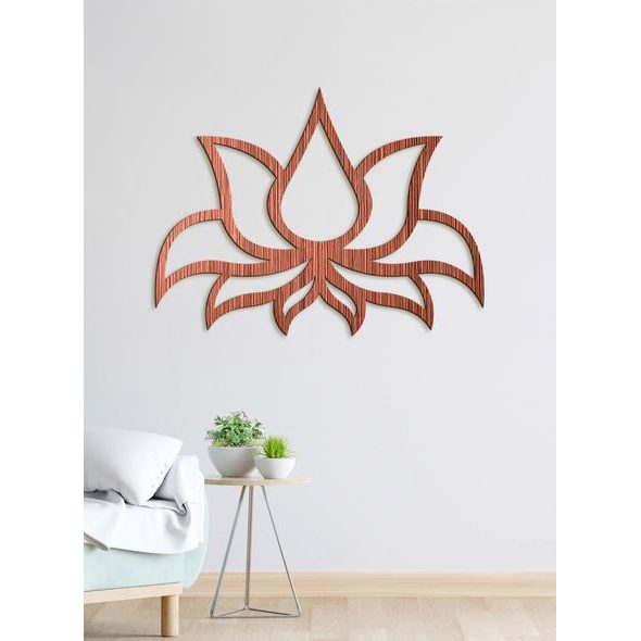 Dřevěný obraz Lotosový květ