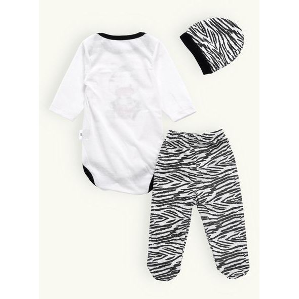 Kojenecká souprava Malá ZEBRA bílo-černá