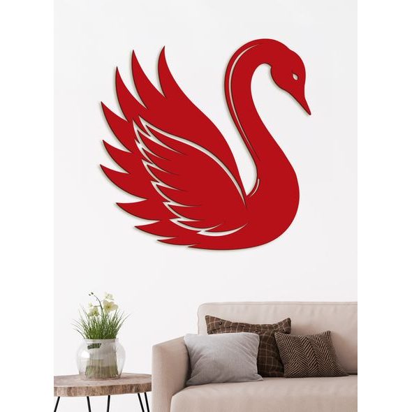 Dřevěný obraz Elegantní labuť