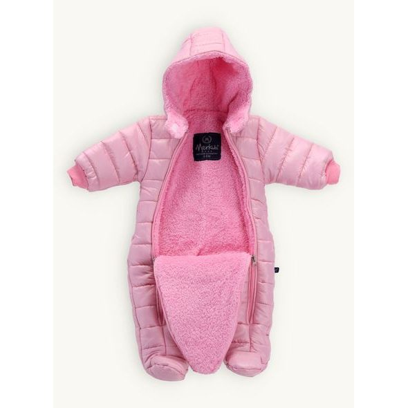 Dětský nepromokavý zimní overal KVETINKA růžový