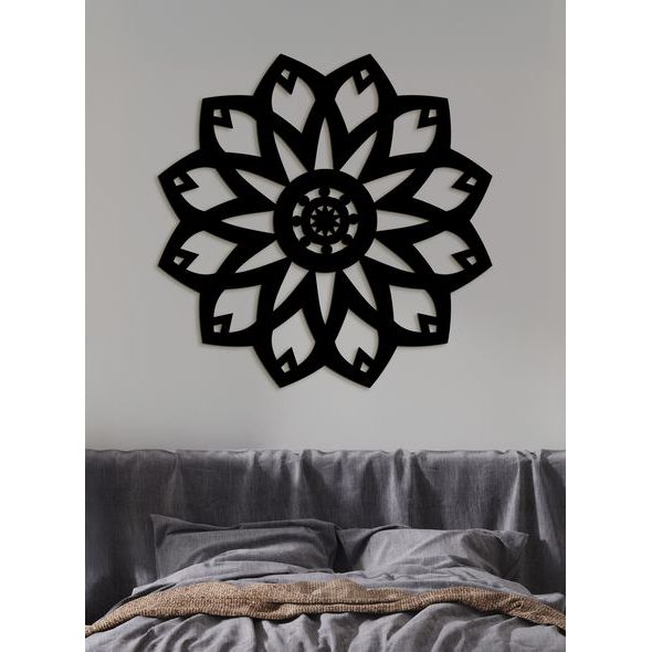 Moderní dřevěná mandala Kouzlo květiny