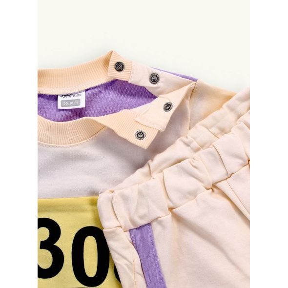 Dětská sportovní souprava s potiskem světle fialová