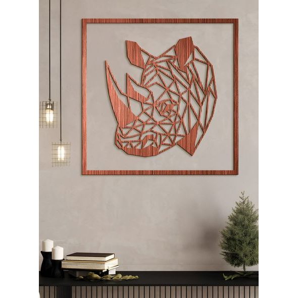 Dřevěný obraz nosorožce