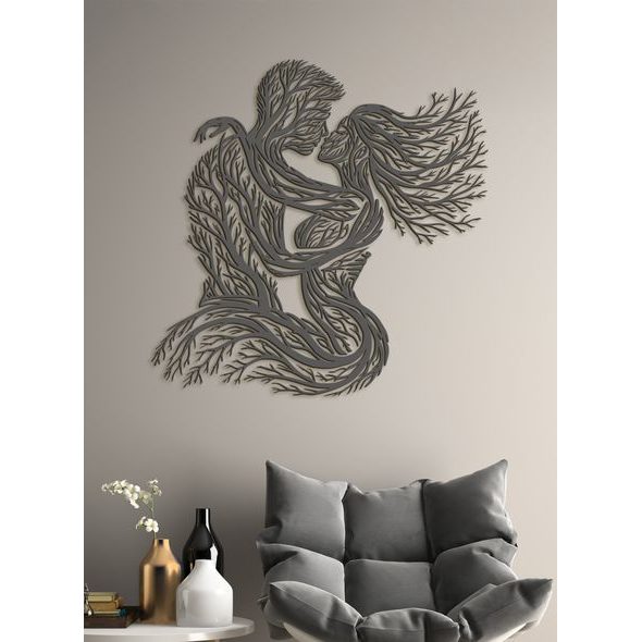 Drevená dekorácia Zamilovaný pár