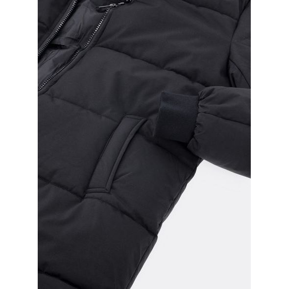 Dámska dlhá zimná bunda čierna