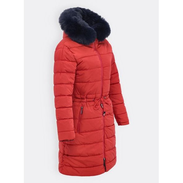 Dámská oboustranná bunda tmavě modro-červená