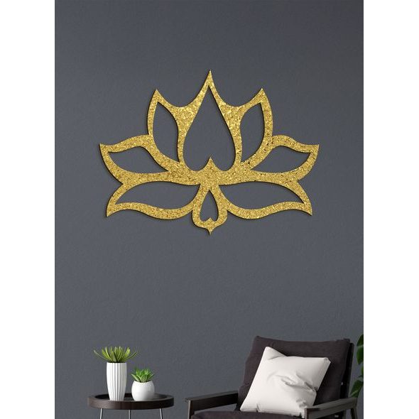 Dřevěný nástěnný obraz Flower LOTOS