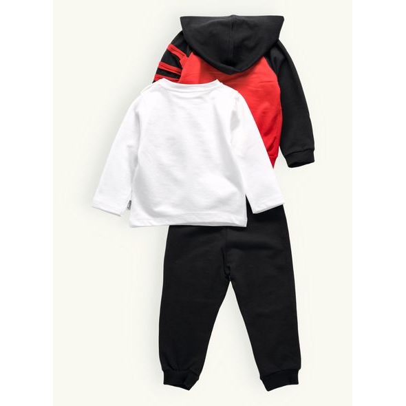 Dětská sportovní tepláková souprava červeno-černá