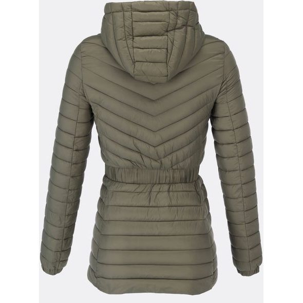 Bunda so zúženým pásom khaki