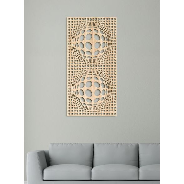 Drevený obraz na stenu 3D ilúzia