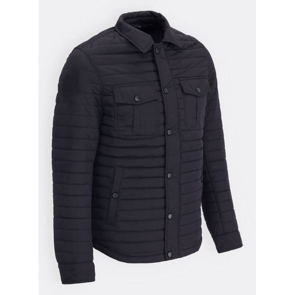 Pánská přechodná prošívaná bunda černá