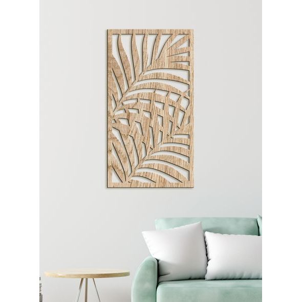 DŘEVĚNÝ OBRAZ ZÁTIŠÍ S LISTY