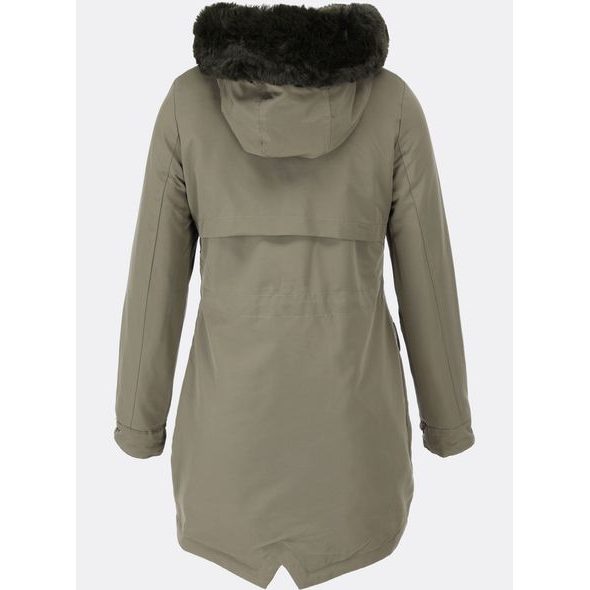 Dámska zimná bunda s kapucňou khaki
