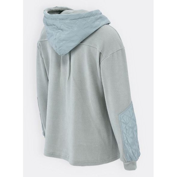 Dámská volná mikina s kapucí mentolová