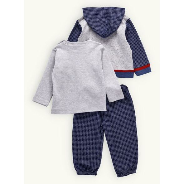 Dětská tepláková souprava HVIEZDA šedomodrá