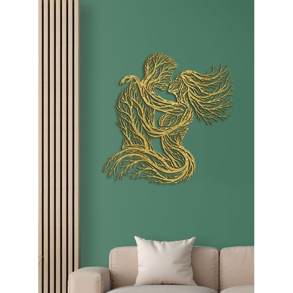 Drevená dekorácia Zamilovaný pár