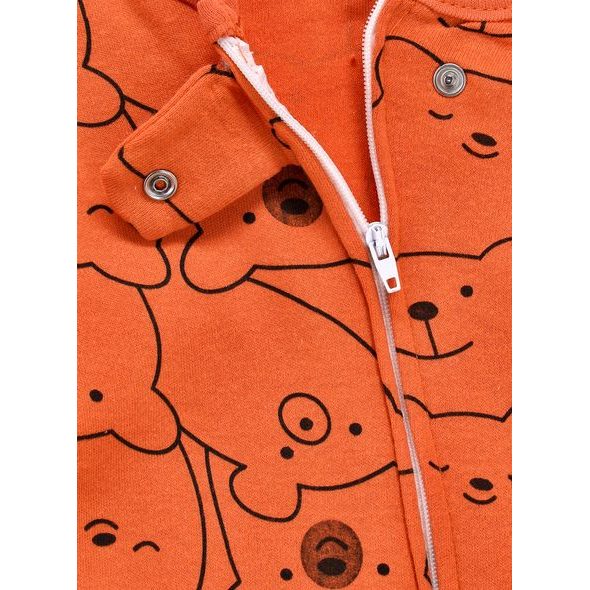 Novorozenecké body VESELÉ MEDVÍDKY cihlová