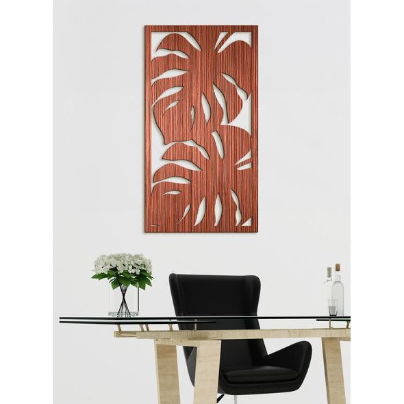 Dřevěný obrázek listí