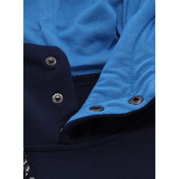 Predĺžená dámska mikina tmavomodrá