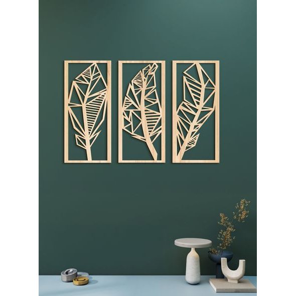 Třídílný obraz 3D listu