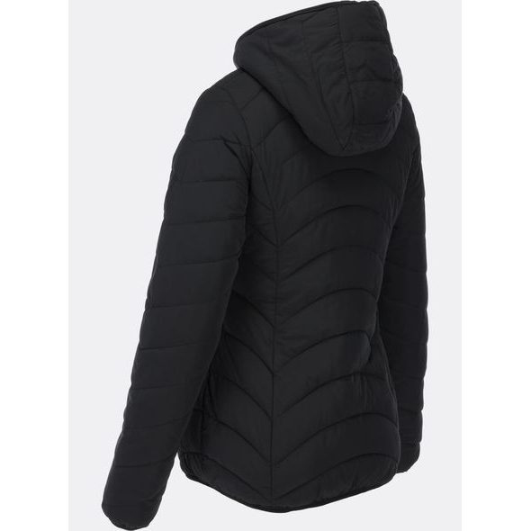 Dámska zimná bunda s plyšovou podšívkou čierna