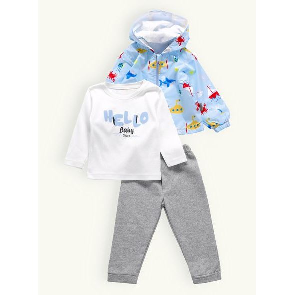 Dětská vycházková souprava OCEÁN světle modrá