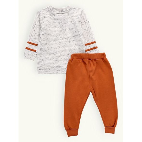 Detská dvojdielna tepláková súprava tehlová