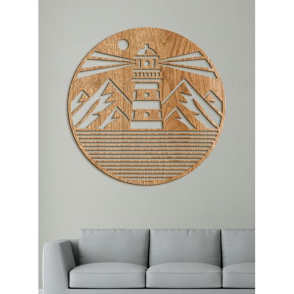 Dřevěný nástěnný obraz MAJÁK