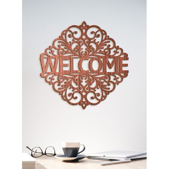 Drevený nápis "WELCOME"