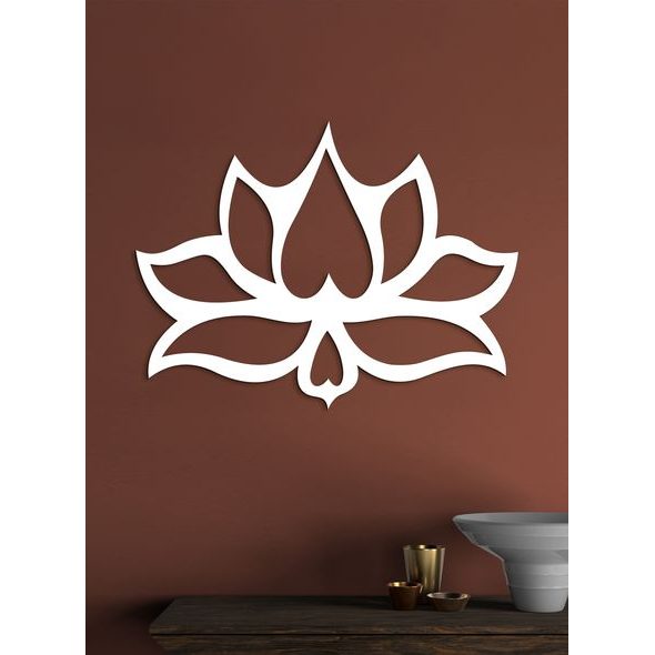 Dřevěný nástěnný obraz Flower LOTOS