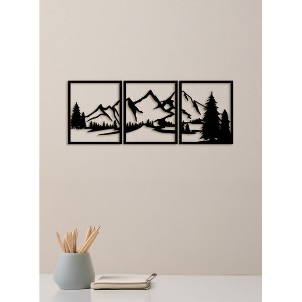 Trojdielny obraz na stenu Hory