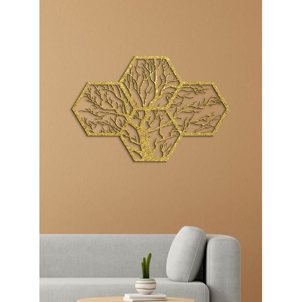 Dřevěný strom života s motivem včelího úlu