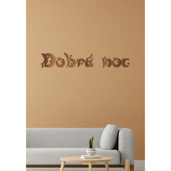 Drevený nápis "Dobrú noc"