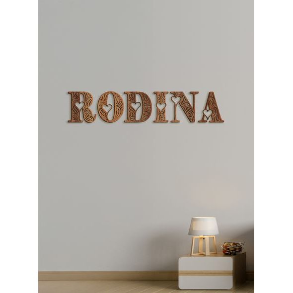 Drevený nápis RODINA